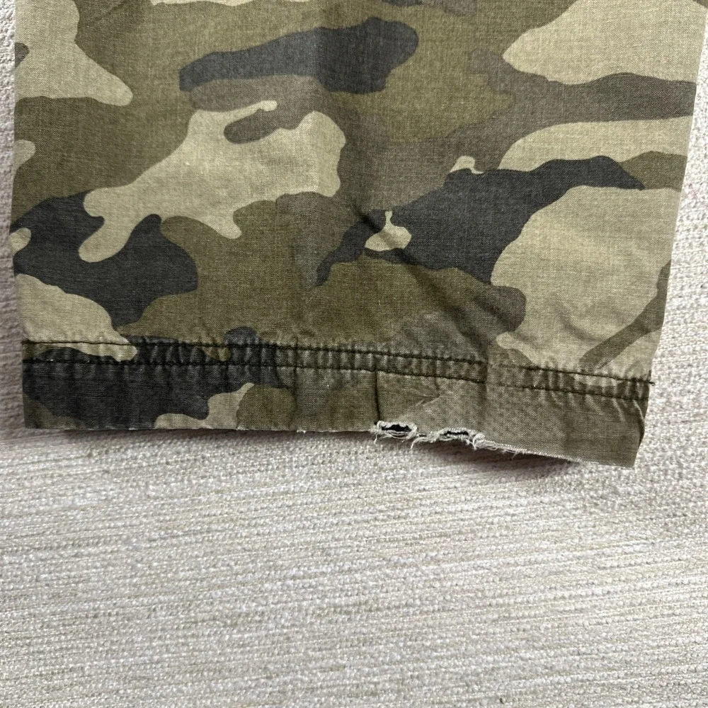 Boys Camo Cargo Convertible Pants 18 Y2K Utility Zip Off Grunge Old Navy Lined